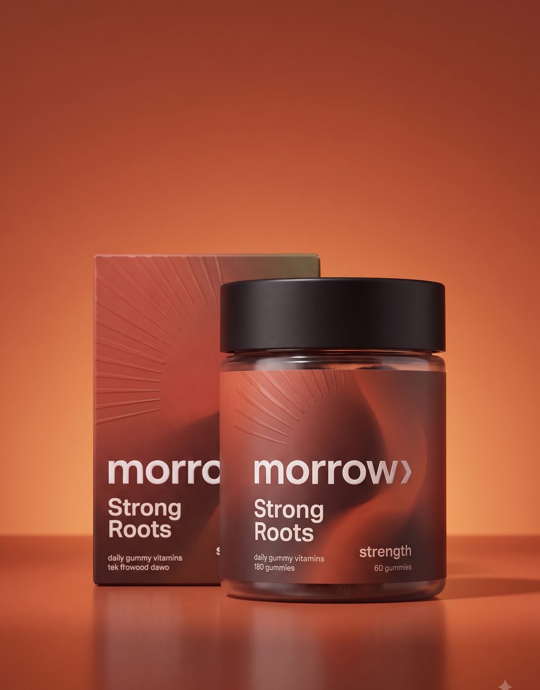 Strong Roots jar and carton